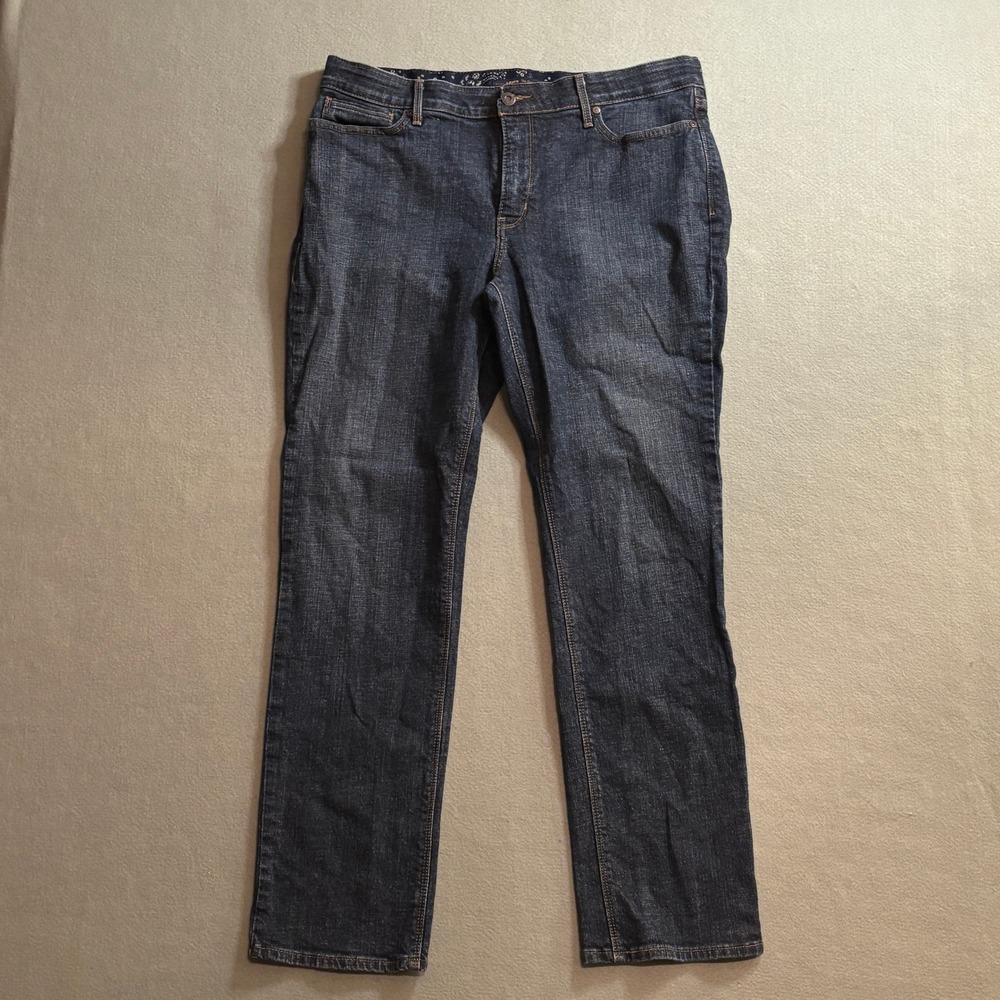 Levis 525 Perfect Waist Straight Leg Jeans Dark Wash Blue Denim Size 16